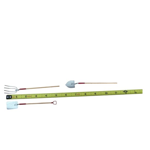 Vintage Dollhouse Mini Farm Tools & Copper Pots Lot – 2–7" – Rustic Decor - Picture 10 of 10